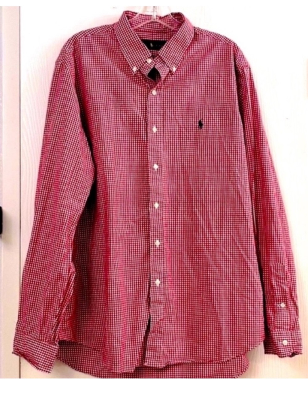 Ralph Lauren Red Gingham Button-Down Shirt Size XL